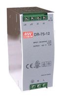 MEAN WELL - DR-75-24 - AC/DC DIN Rail Power Supply (PSU), ITE, 1 Output, 76.8 W, 24 VDC, 3.2 A