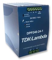 TDK-LAMBDA - DPP240-24-1 - AC/DC DIN Rail Power Supply (PSU), ITE, 1 Output, 240 W, 24 VDC, 10 A