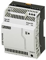 PHOENIX CONTACT - STEP-PS/1AC/12DC/5 - AC/DC DIN Rail Power Supply (PSU), ITE, 1 Output, 60 W, 12 VDC, 5 A