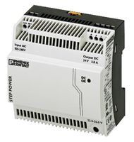 PHOENIX CONTACT - STEP-PS/1AC/24DC/3.8/C2LPS - AC/DC DIN Rail Power Supply (PSU), ITE, 1 Output, 91.2 W, 24 VDC, 3.8 A