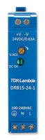 TDK-LAMBDA - DRB15-24-1 - AC/DC DIN Rail Power Supply (PSU), ITE, 1 Output, 15.12 W, 24 VDC, 630 mA