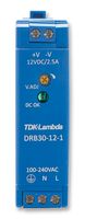 TDK-LAMBDA - DRB30-12-1 - AC/DC DIN Rail Power Supply (PSU), ITE, 1 Output, 30 W, 12 VDC, 2.5 A