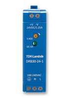 TDK-LAMBDA - DRB30-24-1 - AC/DC DIN Rail Power Supply (PSU), ITE, 1 Output, 30 W, 24 VDC, 1.25 A