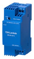 TDK-LAMBDA - DRL30-12-1 - AC/DC DIN Rail Power Supply (PSU), ITE, 1 Output, 25.2 W, 12 VDC, 2.1 A
