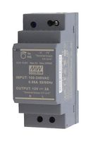 MEAN WELL - HDR-30-12 - AC/DC DIN Rail Power Supply (PSU), ITE, 1 Output, 24 W, 12 VDC, 2 A