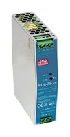 MEAN WELL - NDR-75-48 - AC/DC DIN Rail Power Supply (PSU), ITE, 1 Output, 76.8 W, 48 VDC, 1.6 A