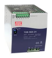 MEAN WELL - TDR-960-24 - AC/DC DIN Rail Power Supply (PSU), ITE, 1 Output, 960 W, 24 VDC, 40 A
