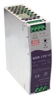 MEAN WELL - WDR-120-48 - AC/DC DIN Rail Power Supply (PSU), ITE, 1 Output, 120 W, 48 VDC, 2.5 A