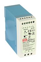MEAN WELL - MDR-60-12 - AC/DC DIN Rail Power Supply (PSU), ITE, 1 Output, 60 W, 12 VDC, 5 A