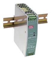 MEAN WELL - EDR-75-24 - AC/DC DIN Rail Power Supply (PSU), ITE, 1 Output, 76.8 W, 24 VDC, 3.2 A