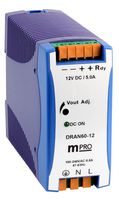 MULTICOMP PRO - MP-DRAN60-12 - AC/DC DIN Rail Power Supply (PSU), 90 to 375VDC, ITE & Hazardous Locations, 1 Output, 60 W, 12 VDC