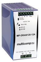MULTICOMP PRO - MP-DRAN120-12A - AC/DC DIN Rail Power Supply (PSU), ITE & Hazardous Locations, 1 Output, 120 W, 12 VDC, 10 A