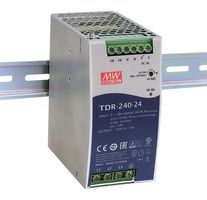 MEAN WELL - TDR-240-24 - AC/DC DIN Rail Power Supply (PSU), Laboratory Equipment, 1 Output, 240 W, 24 VDC, 10 A