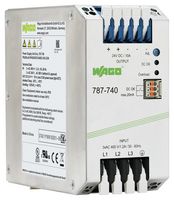 WAGO - 787-740 - AC/DC DIN Rail Power Supply (PSU), ITE, 1 Output, 240 W, 24 VDC, 10 A