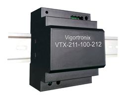 VIGORTRONIX - VTX-211-100-224 - AC/DC DIN Rail Power Supply (PSU), ITE, 1 Output, 100 W, 24 VDC, 4.2 A