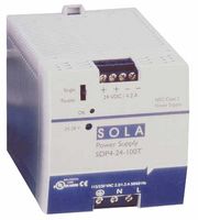SOLAHD - SDP4-24-100RT - AC-DC CONVERTER, DIN RAIL, 1 O/P, 4.2A, 24V